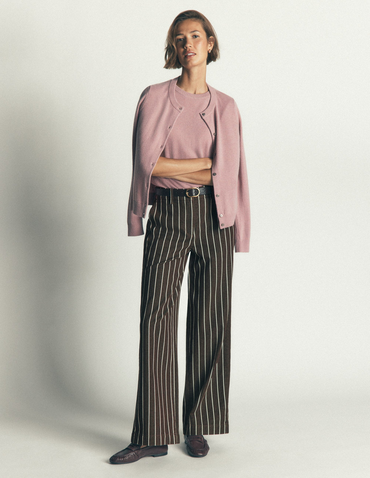 Belgravia Twillhose-Braun Streifen - Image 1
