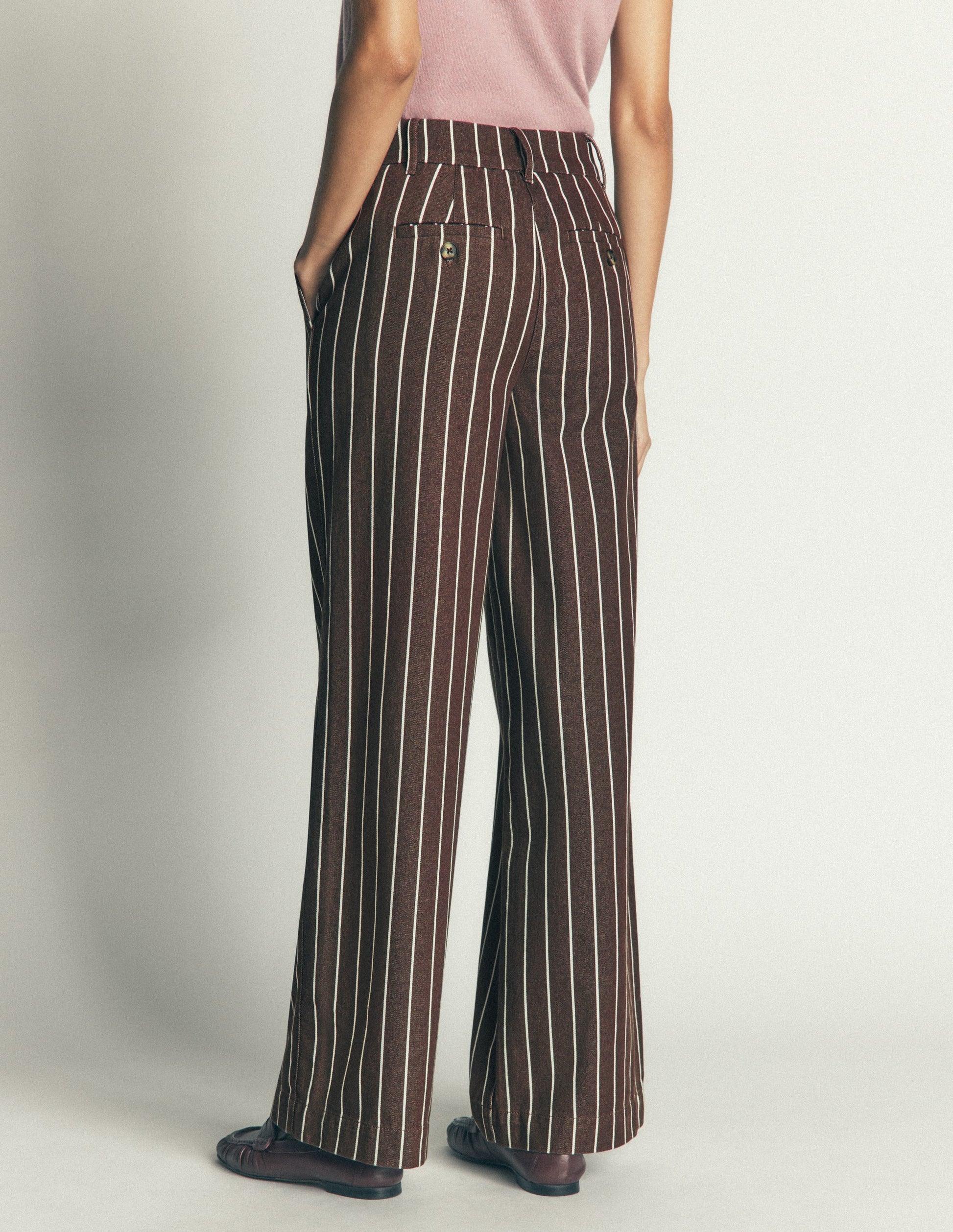 Belgravia Twillhose-Braun Streifen-3