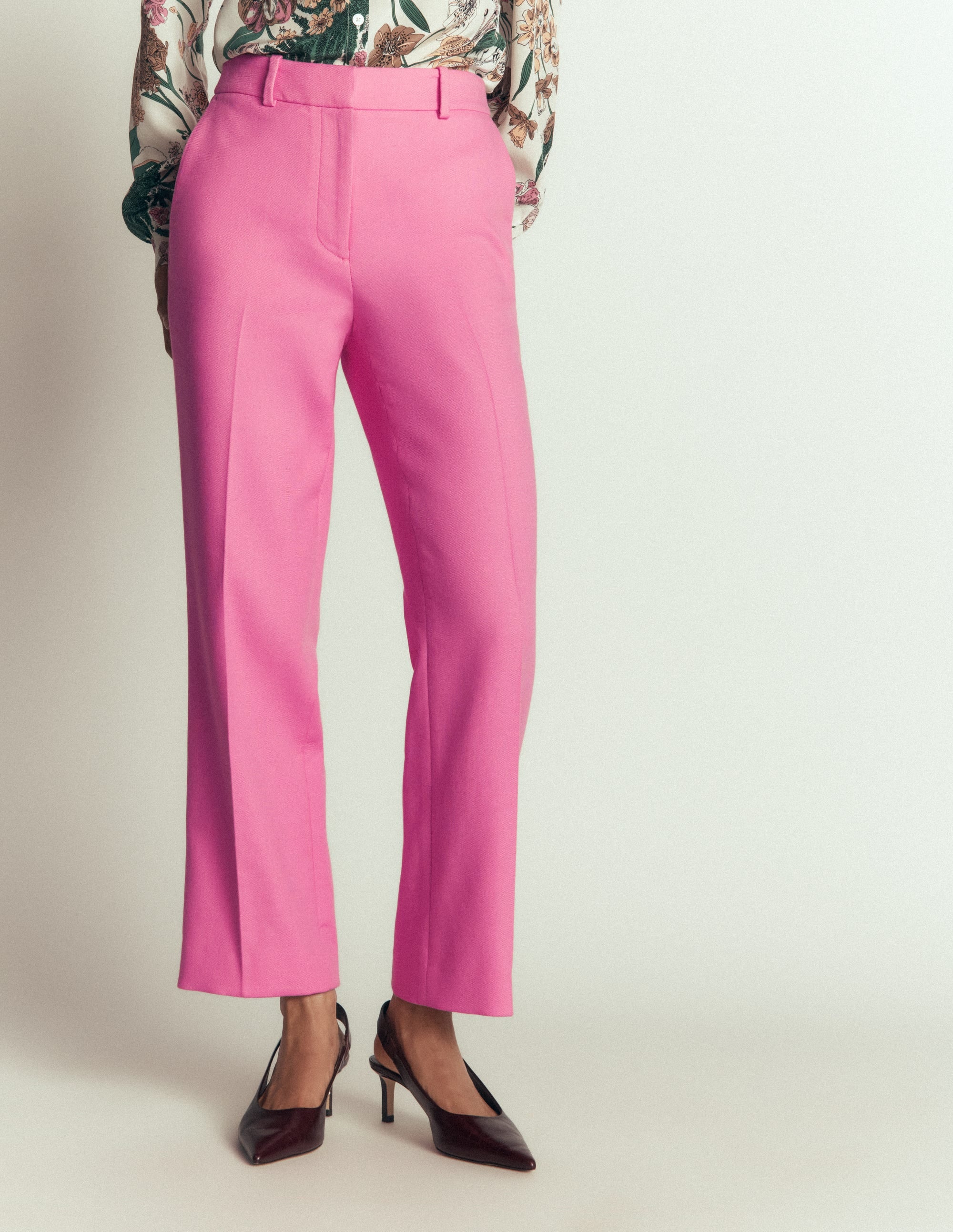 Canonbury Texture 7/8 Trousers-Wild Pink - Image 5