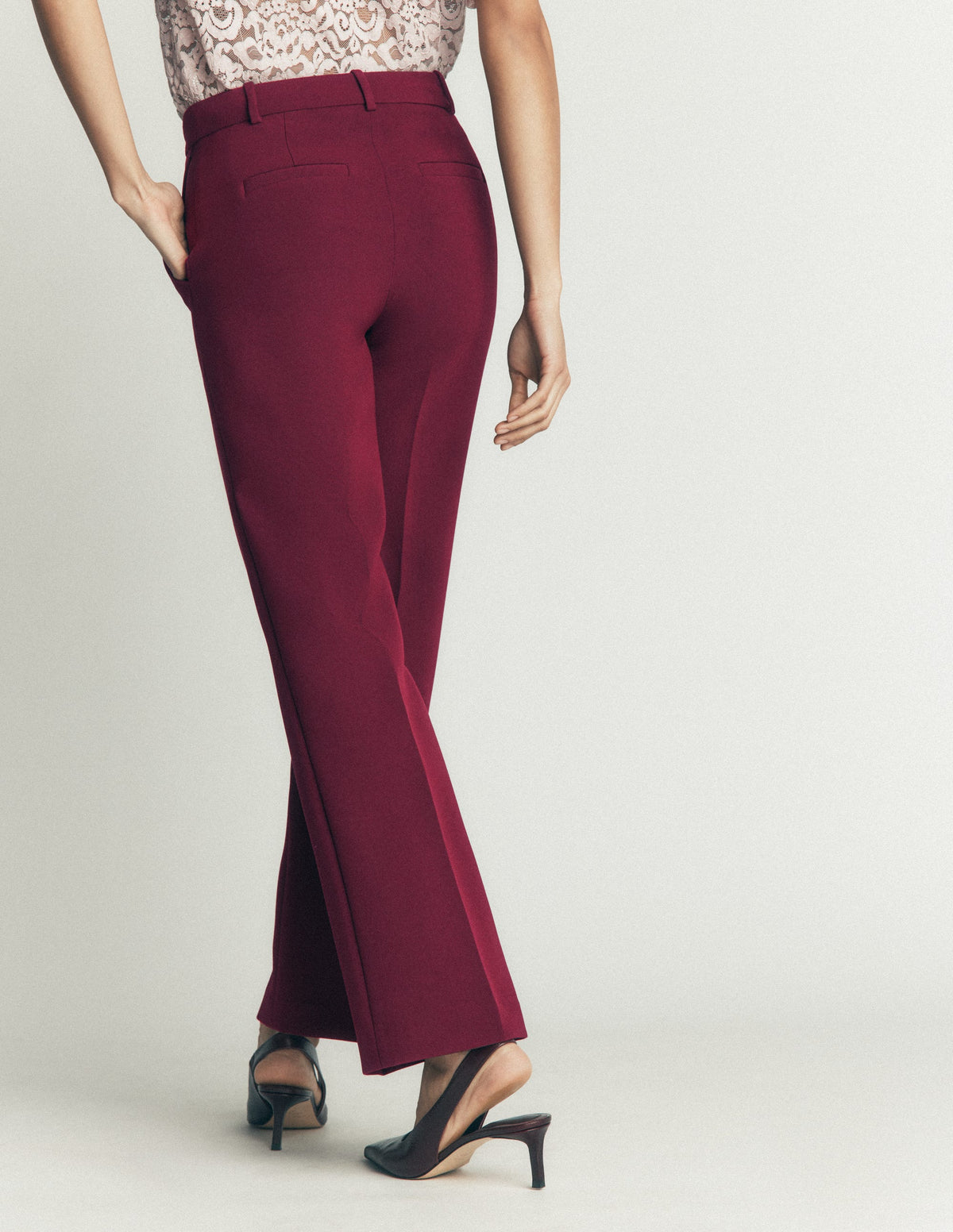 Pantalon ajusté Fitzrovia-Glycine profond-4