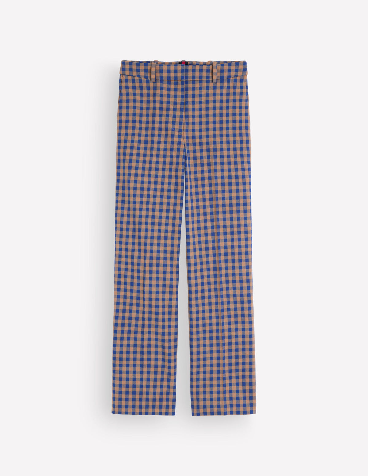 Canonbury 7/8-Hose aus Baumwolle-Camel, Blau Vichykaro - Image 7