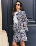 Jupe trapèze en jacquard-JACQUARD FLORAL