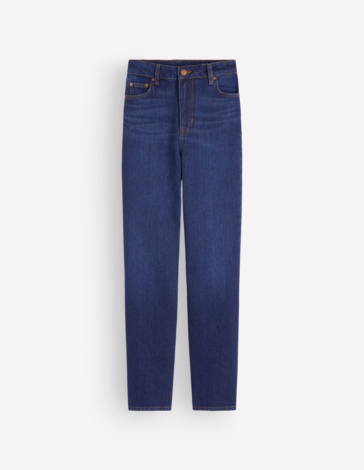 Jeans mit hohem Bund und geradem Bein-Indigo Waschung - Image 7