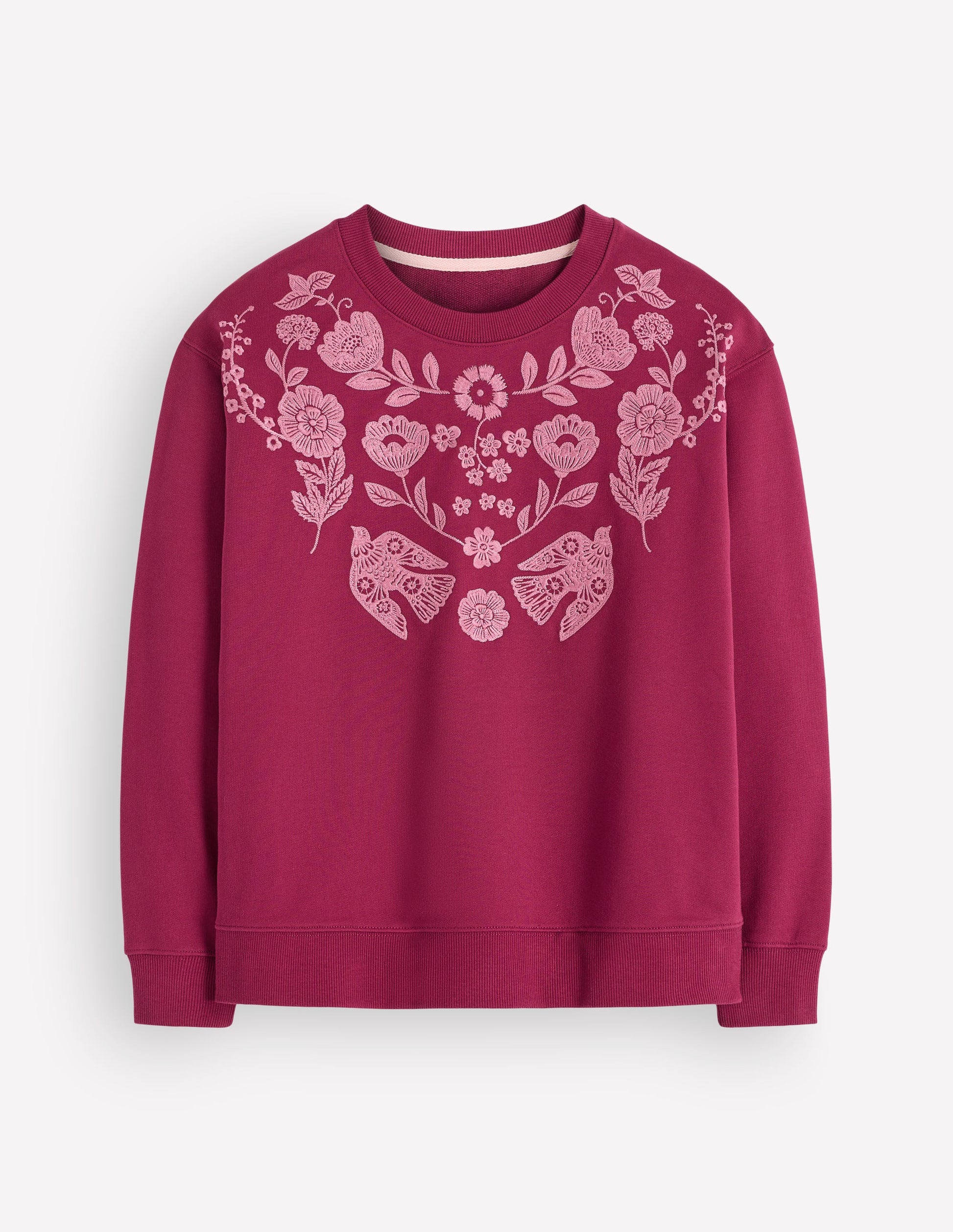 Emi Sweatshirt mit Stickerei-Rhododendron Stickerei-6
