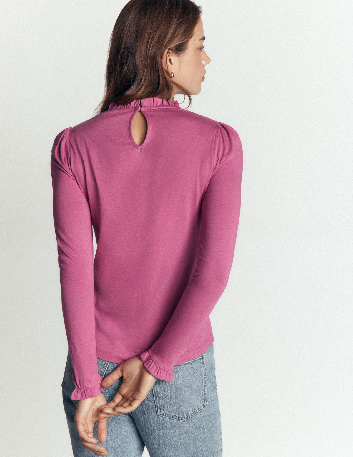 Top volanté ultra-doux-Violet prune de Damas-2