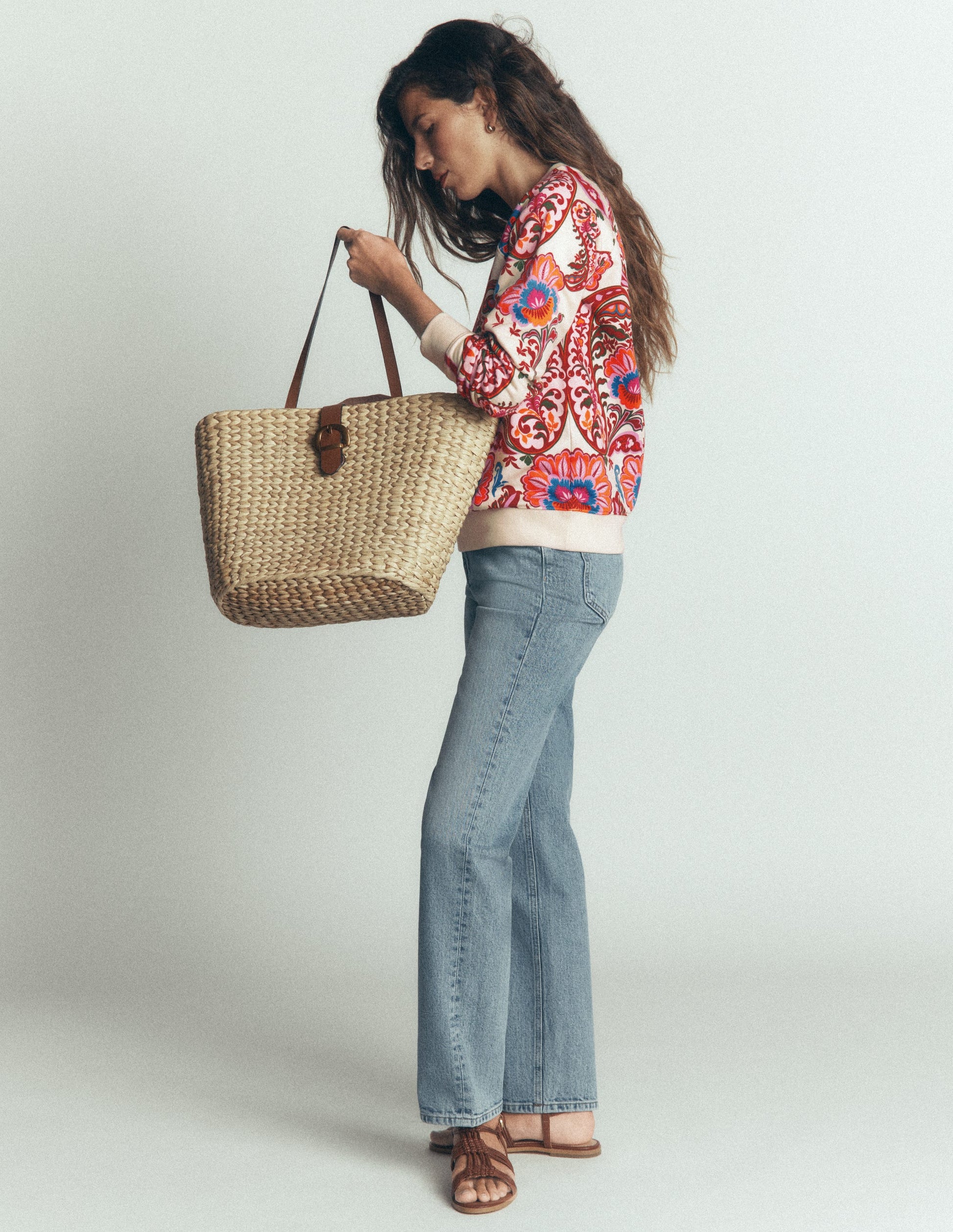 Rosa Bedrucktes Sweatshirt-Boho-Traum-4