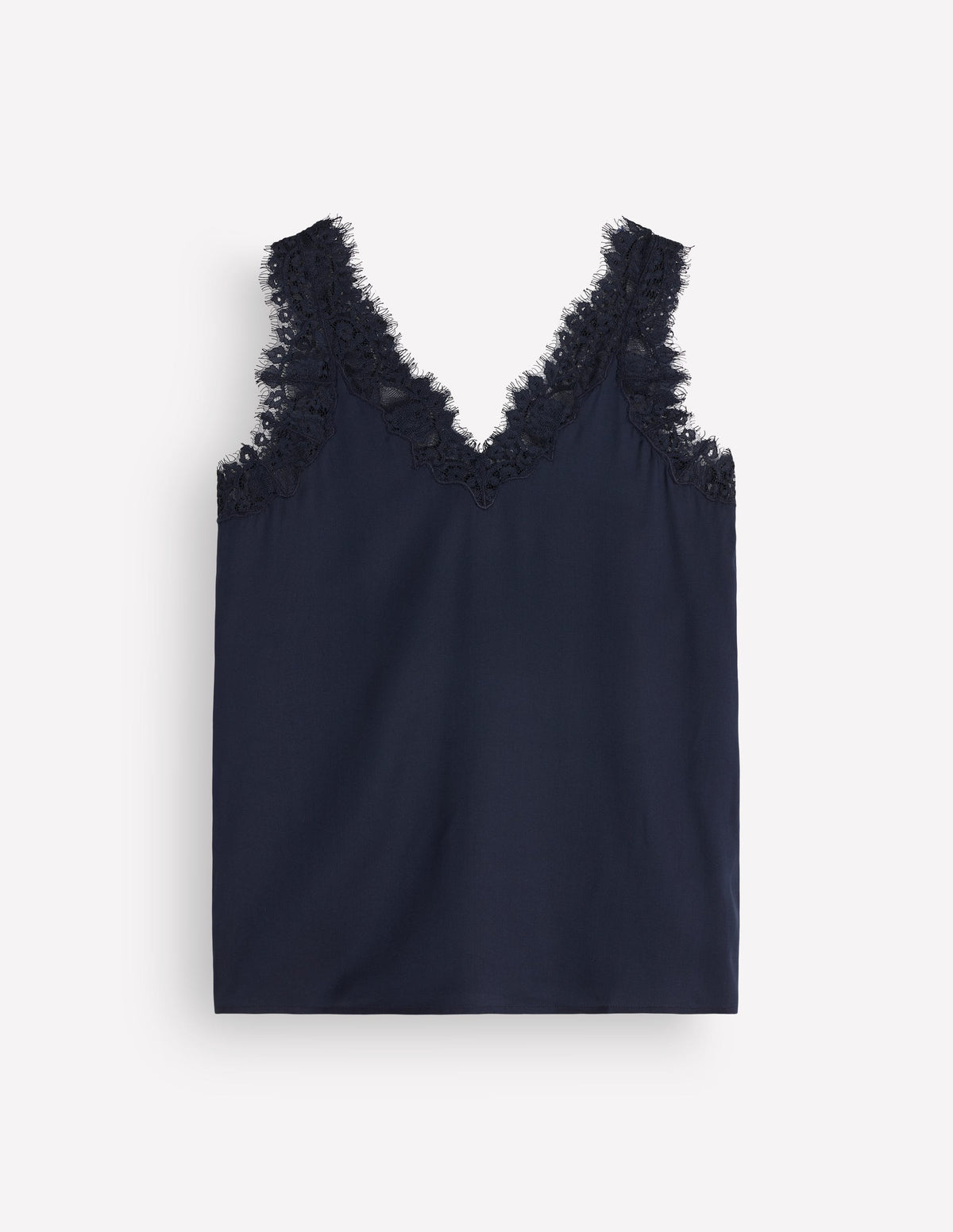 Ara Camisole-Top aus Seidenmischung mit Spitze-Französisches Marineblau - Image 5