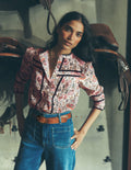 Carmen Trim Detail Top-Multi, Sprouting Vine
