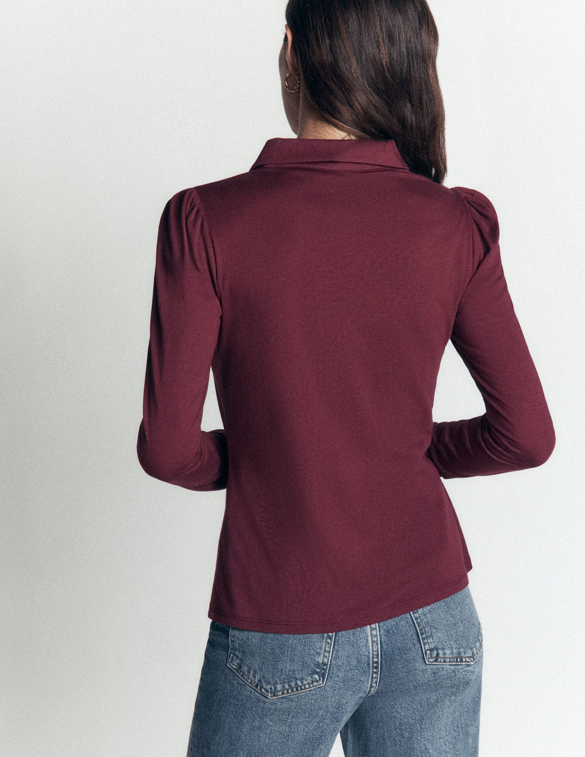 Zip Collar Supersoft Top-Deep Wisteria-3