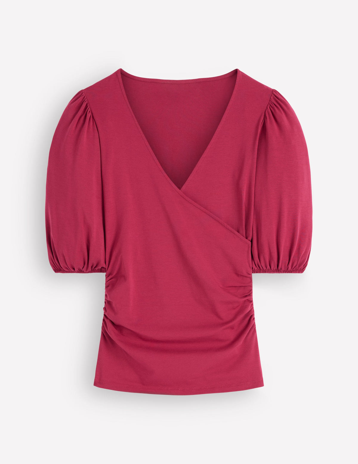 Top cache-cœur Tia froncé-Rouge rubis-5