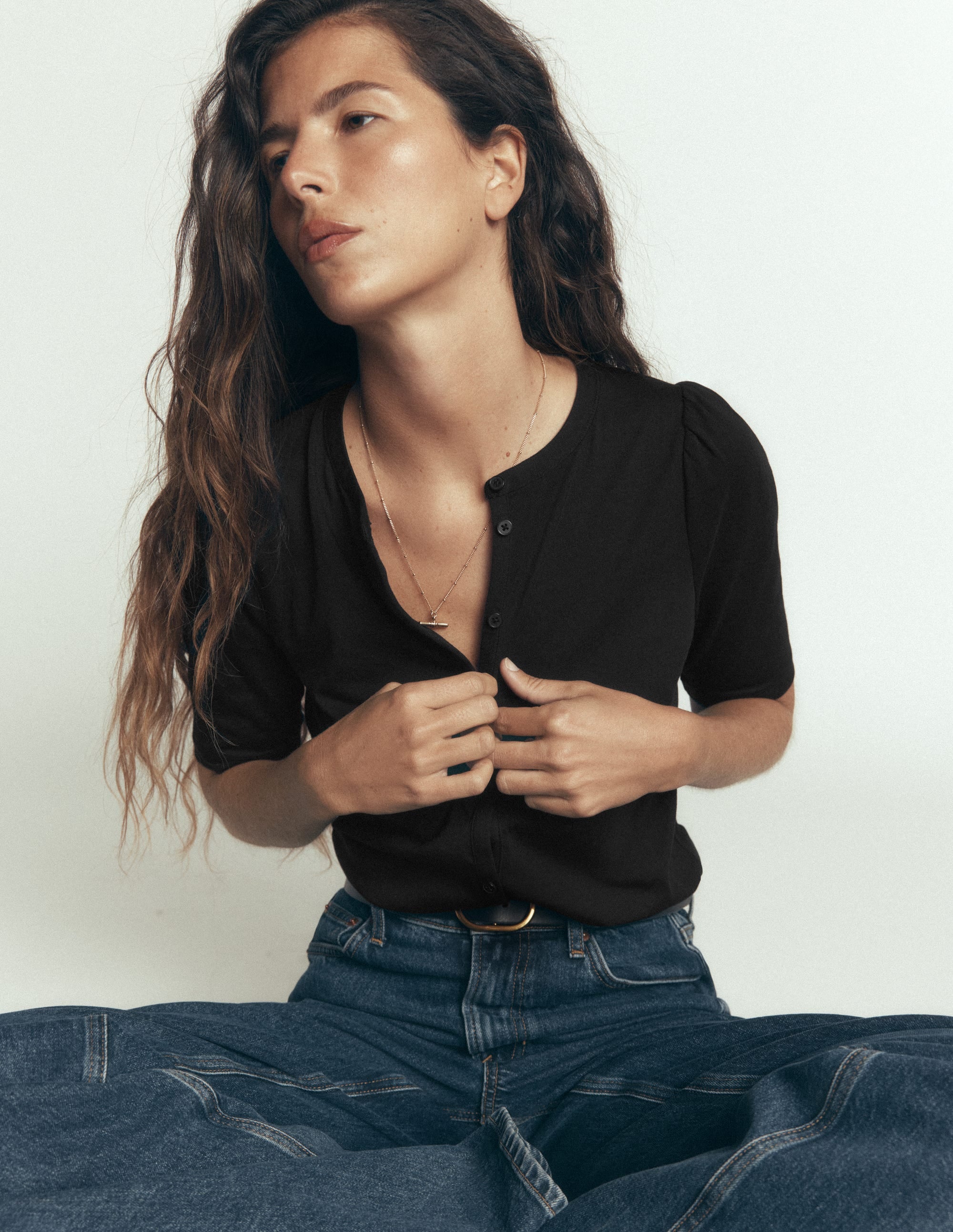 Supersoft Short Puff Shirt-Black - Image 5