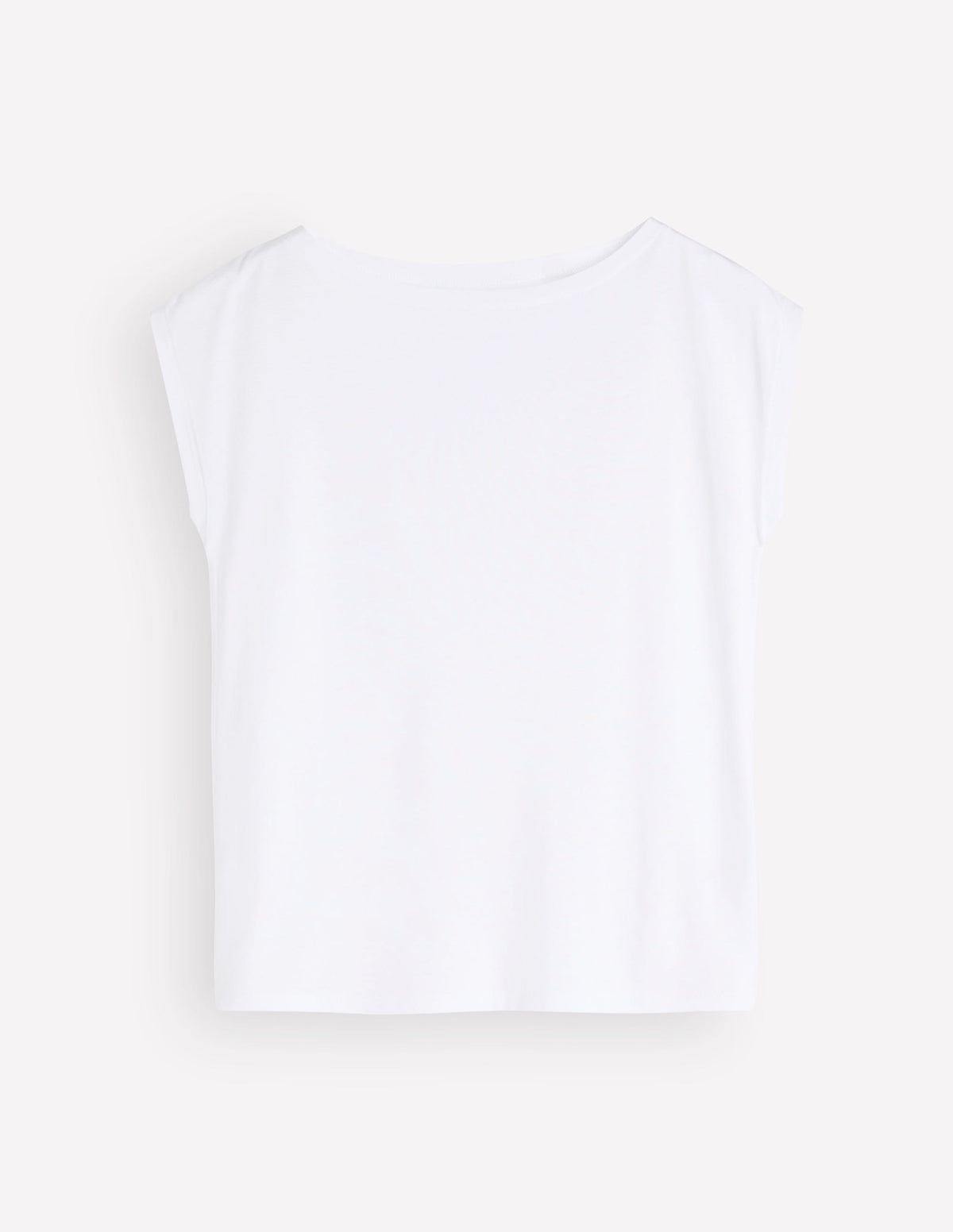 Superweiches T-Shirt mit U-Boot-Ausschnitt-Weiß - Image 5