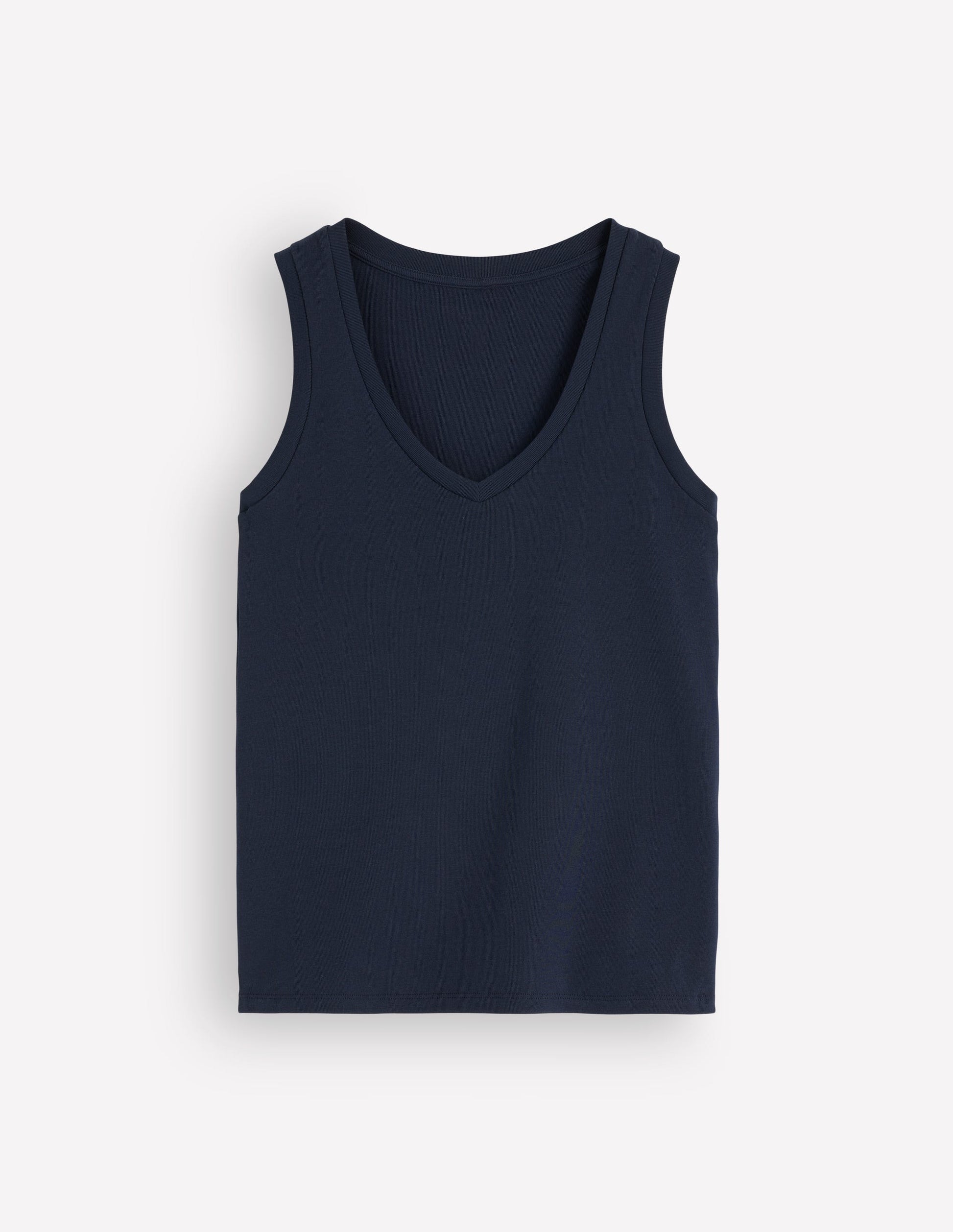 Débardeur essentiel Annie à col V-Bleu marine-5
