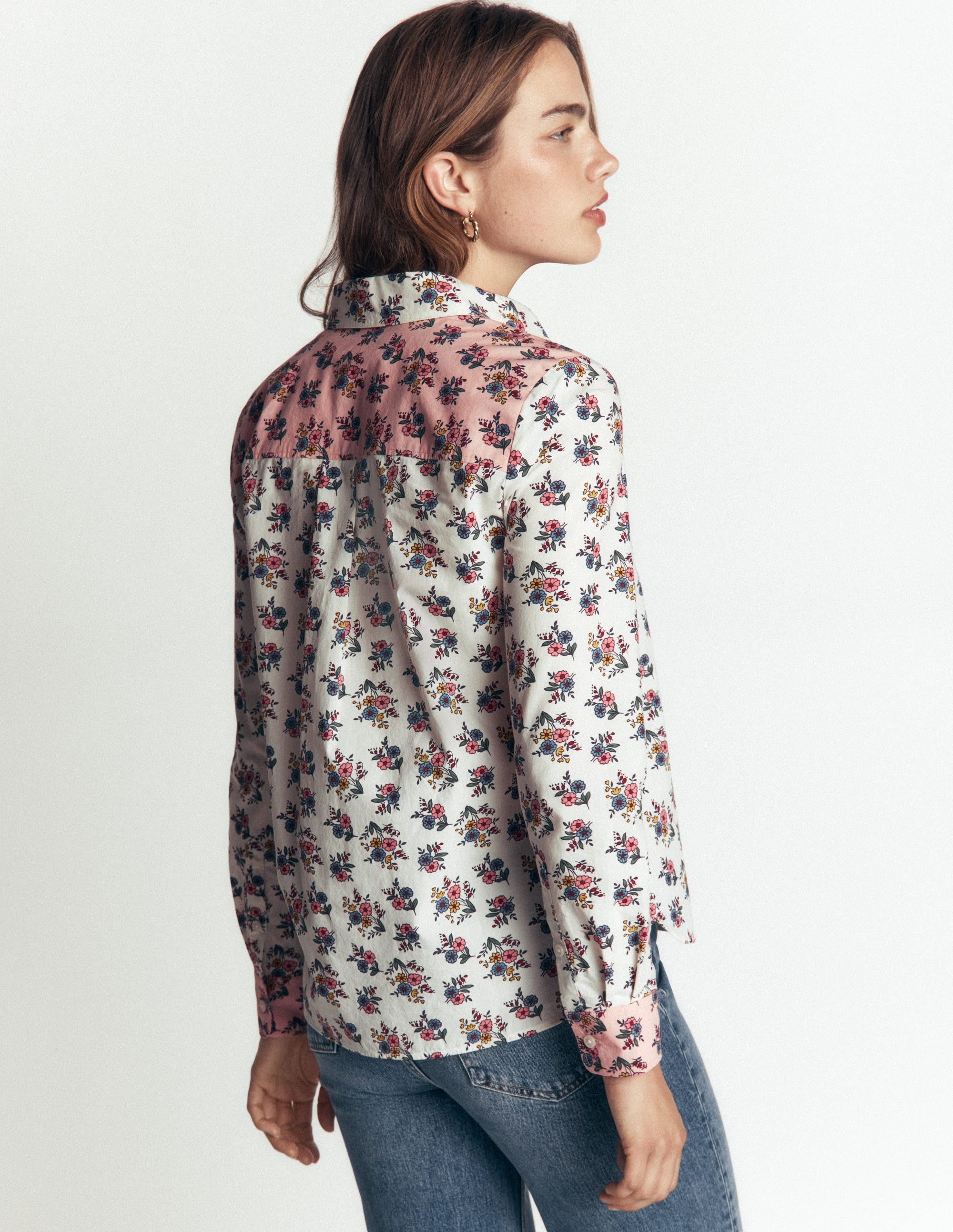 Das neue Sienna Baumwollhemd-Sanftes Cremeweiß, Zarter Garten - Image 3