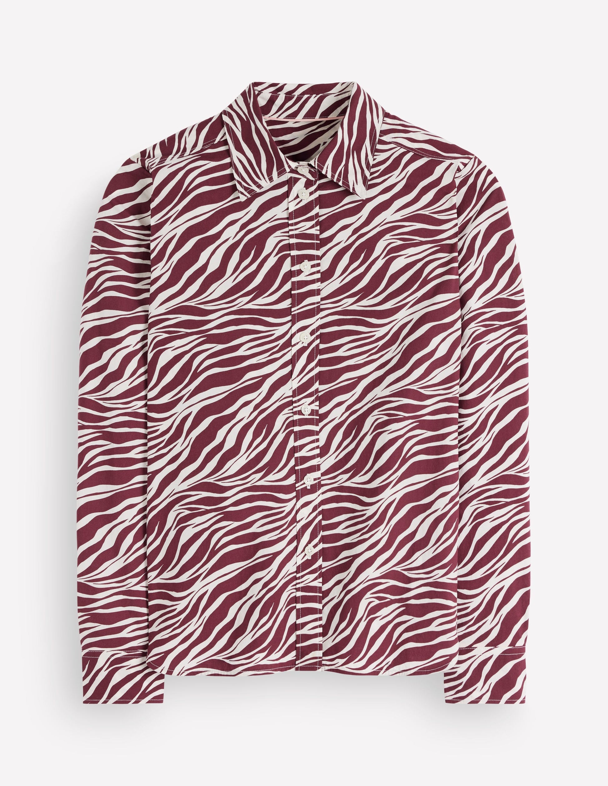 Das neue Sienna Baumwollhemd-Kastanienbraun, Zebra Swirl-Motiv-5