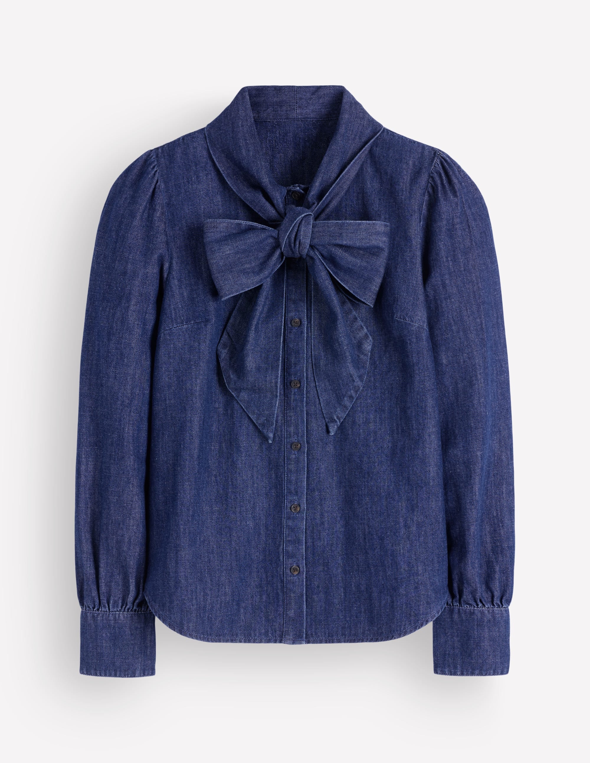 Clara Denim-Oberteil zum Binden-Dunkles Indigo - Image 6