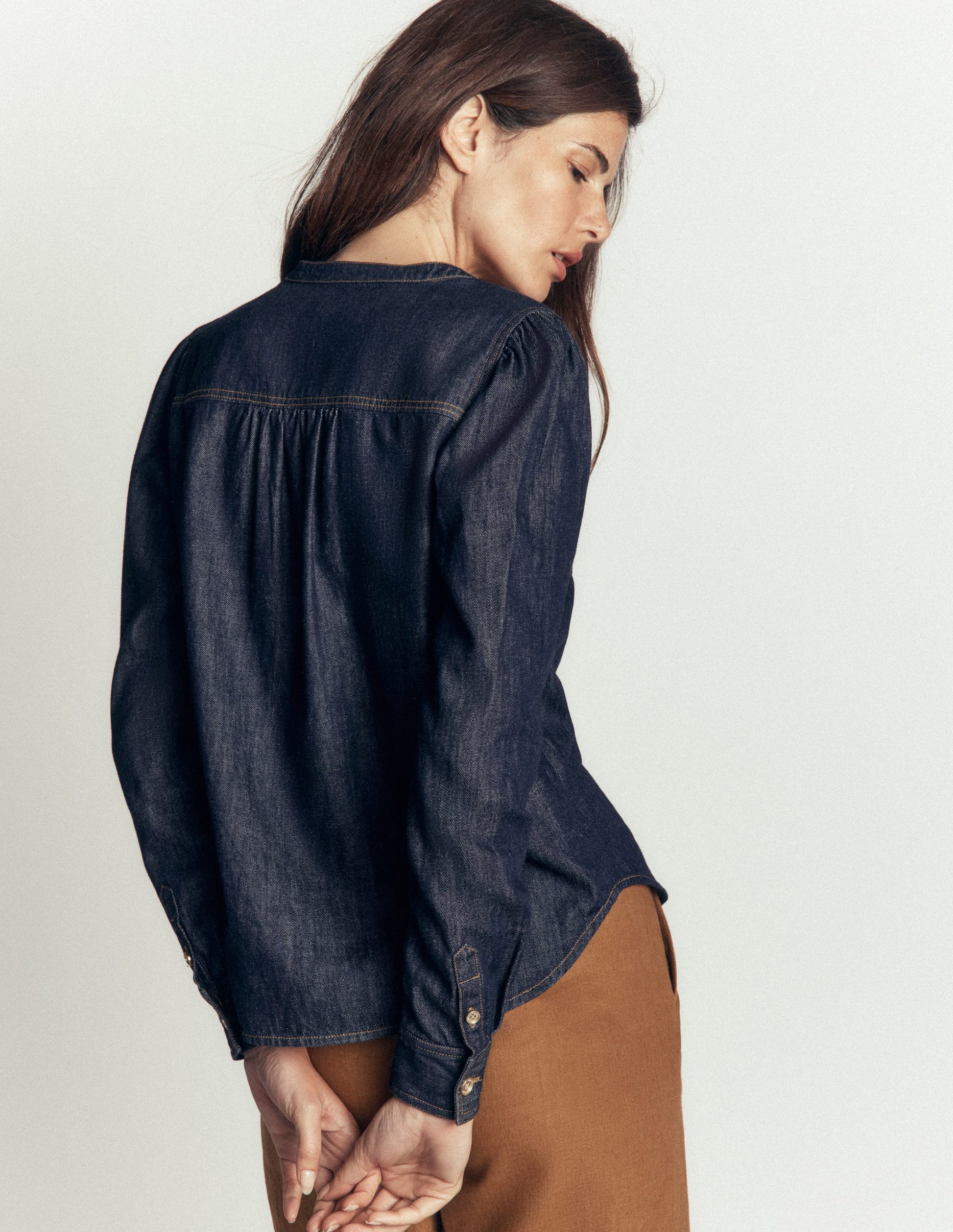 Thea Jeanshemd-Dunkles Indigo-3