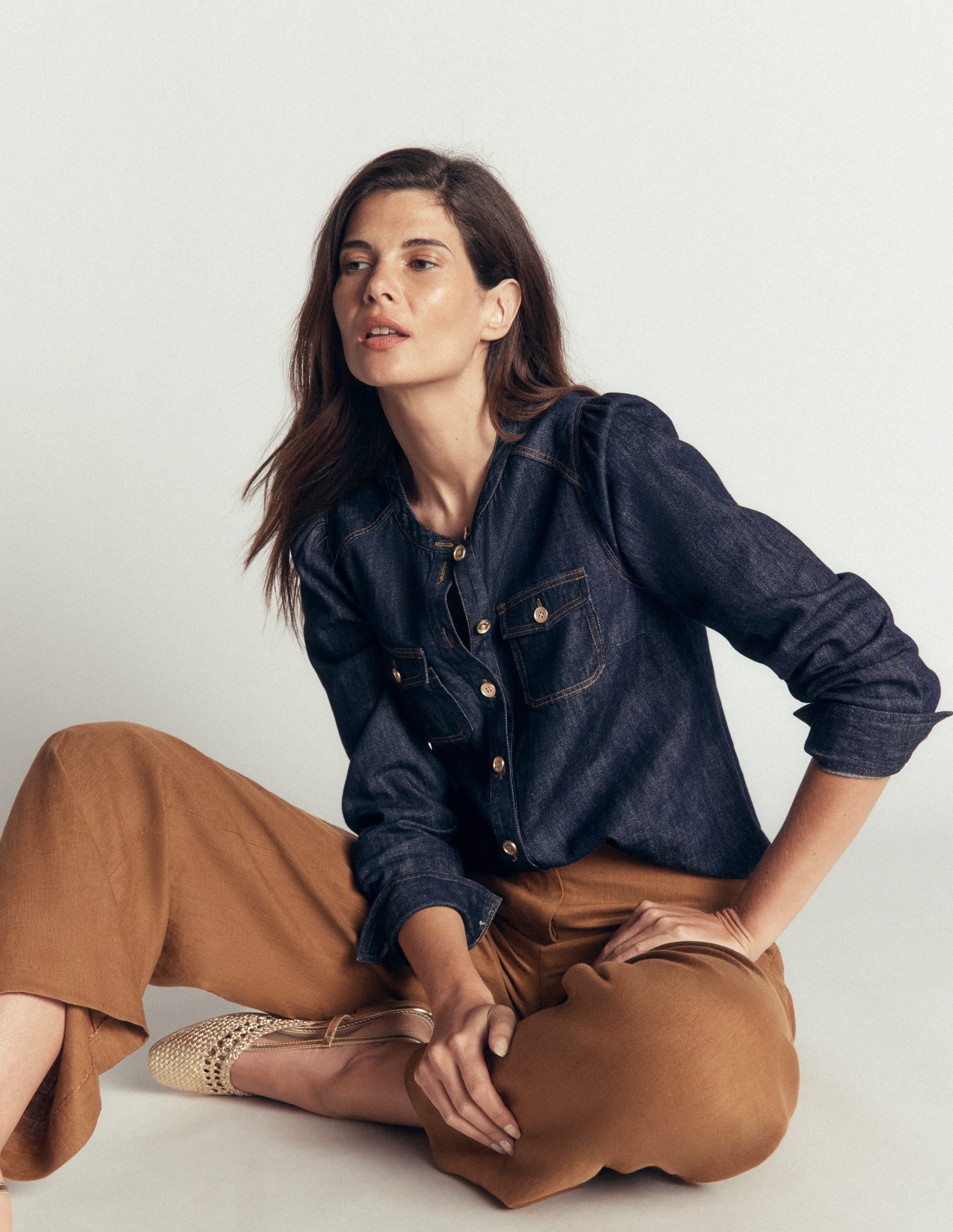 Thea Jeanshemd-Dunkles Indigo - Image 4