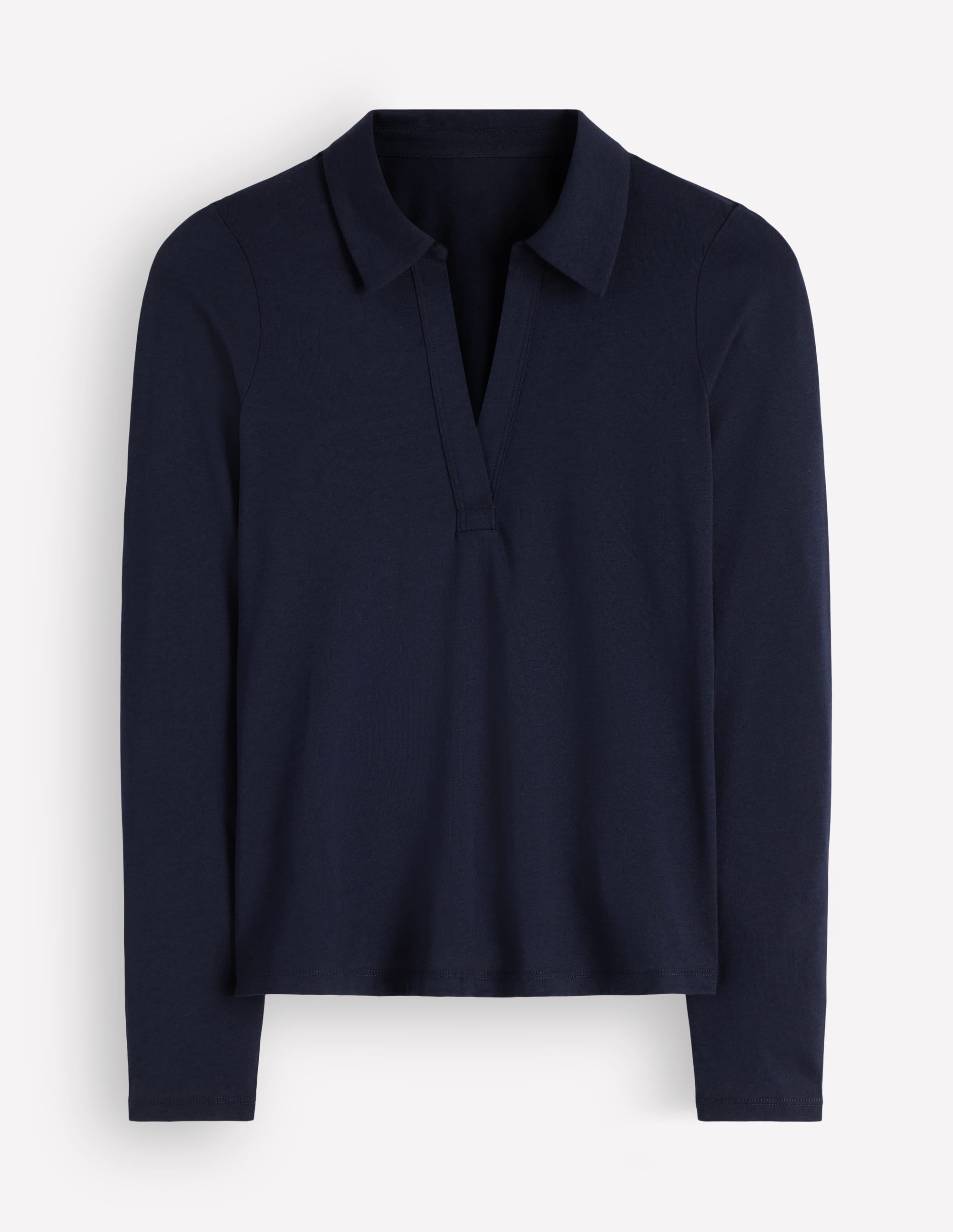 Superweiches Hemd mit offenem Kragen-Marineblau - Image 6