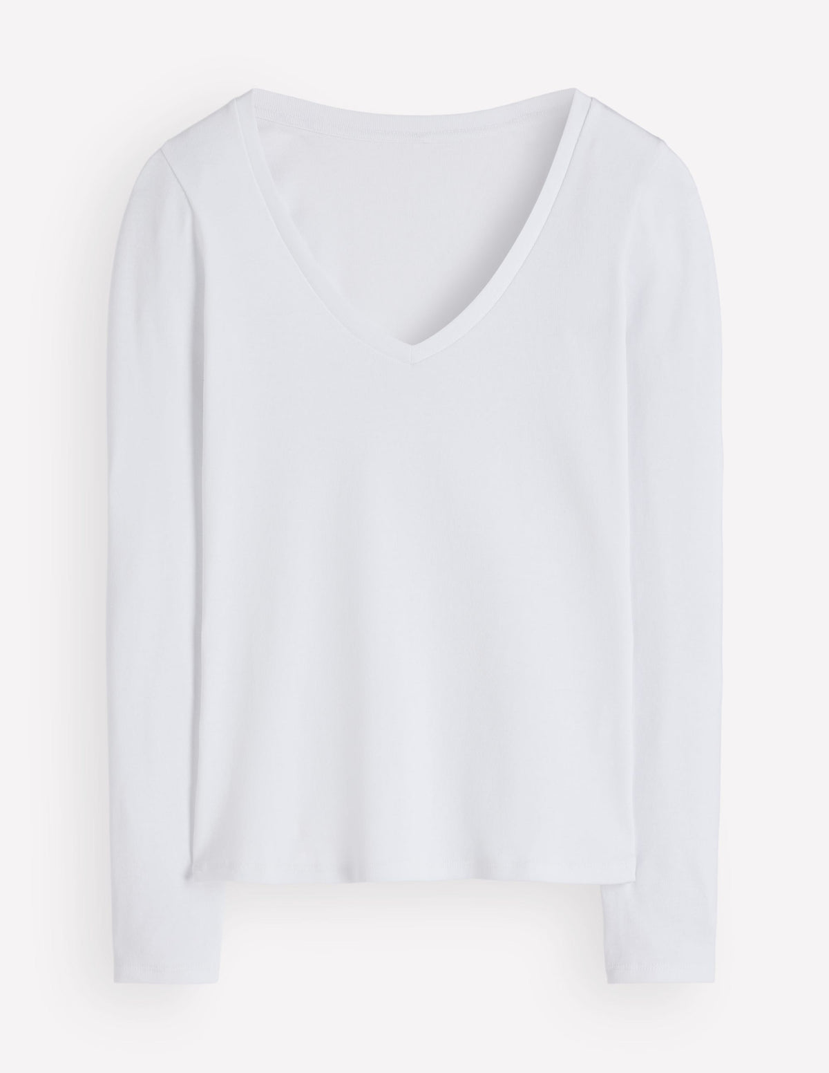 Annie Basic-Oberteil mit V-Ausschnitt-Weiß - Image 6