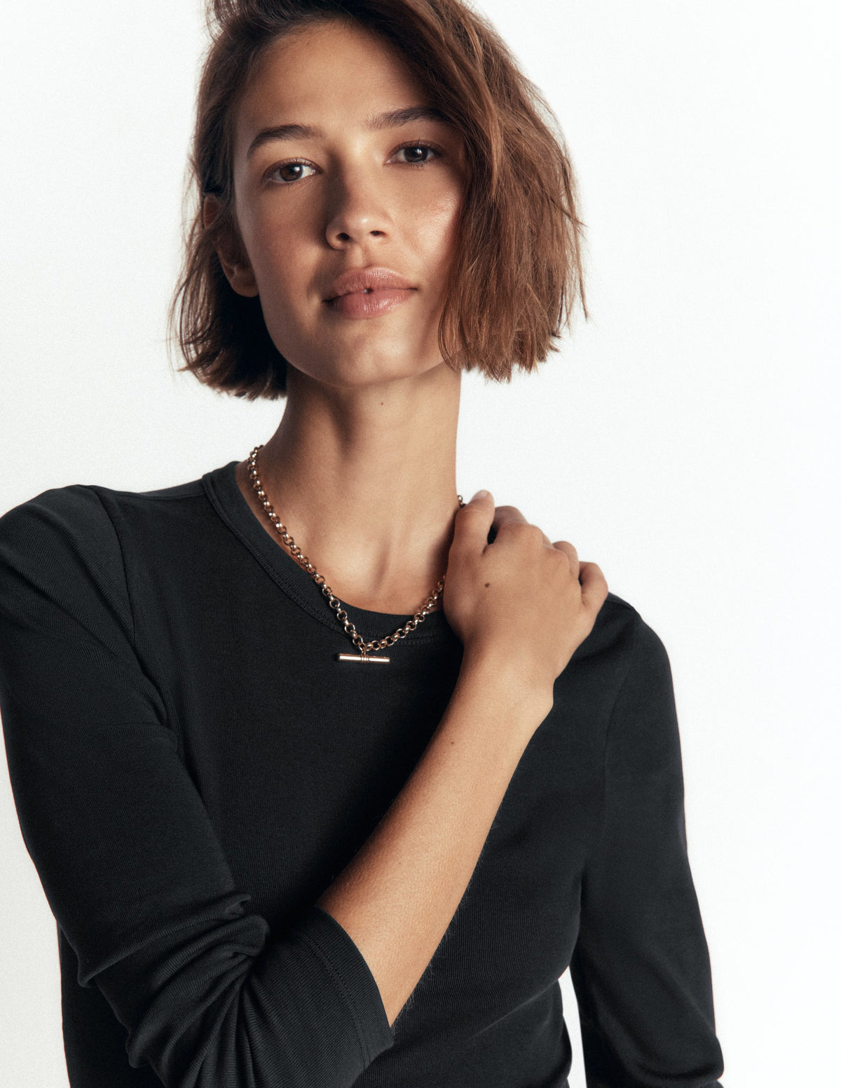 Annie Basic-Oberteil mit Rundhalsausschnitt-Schwarz - Image 2