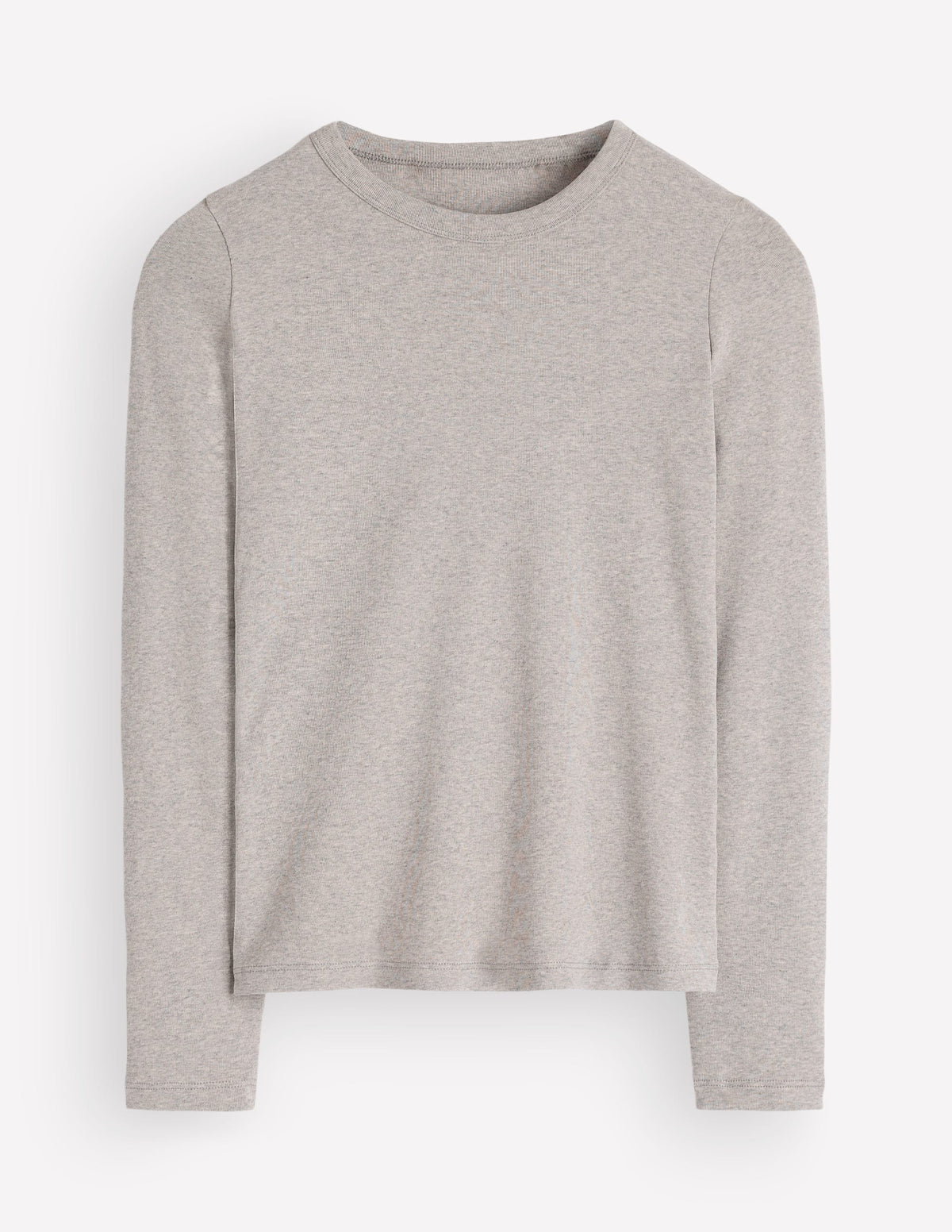 Annie Essential Crew Neck Top-Grey Marl - Image 4