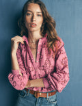 Top Erica en dentelle-Rose bruyère