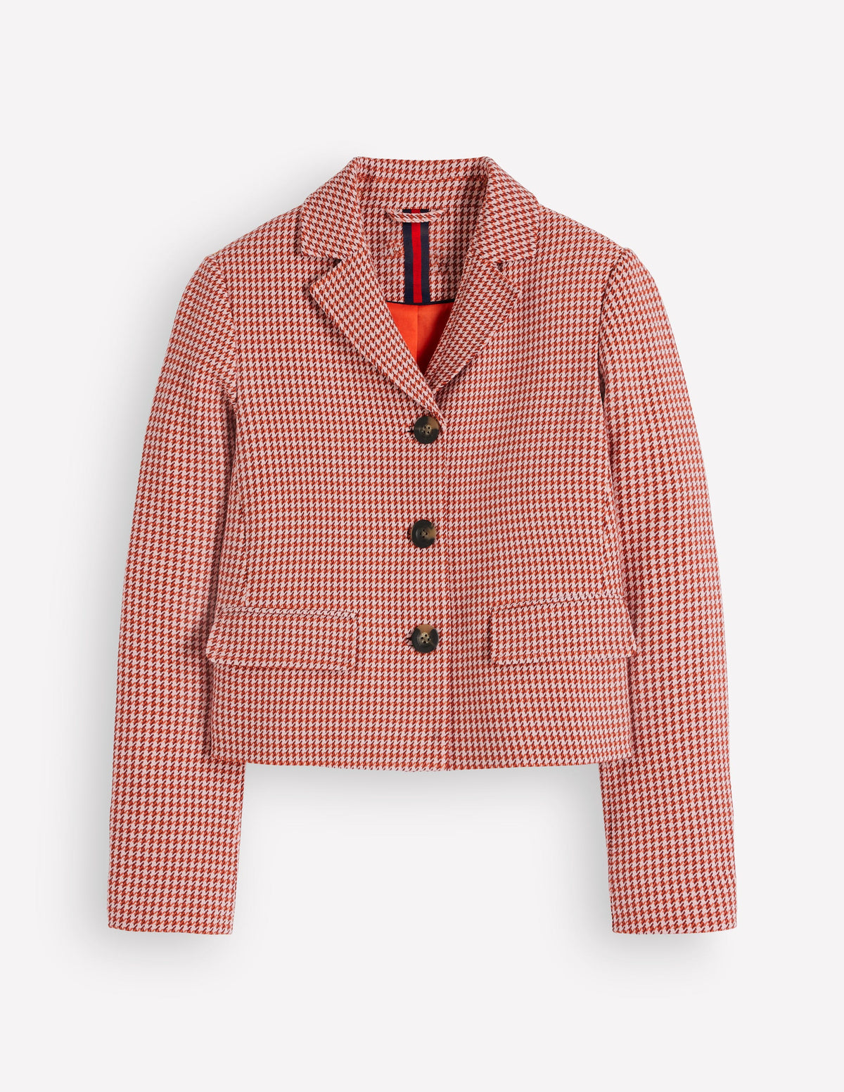Dartmouth Baumwollblazer-Rosa und Braun Hahnentrittmuster - Image 7