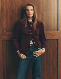 Hereford Cordjacke im Military-Stil-Dunkle Kirsche