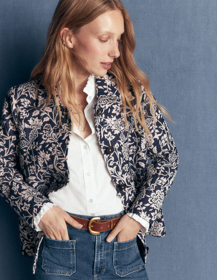 Fife Jacquard-Arbeitsjacke-Marineblau