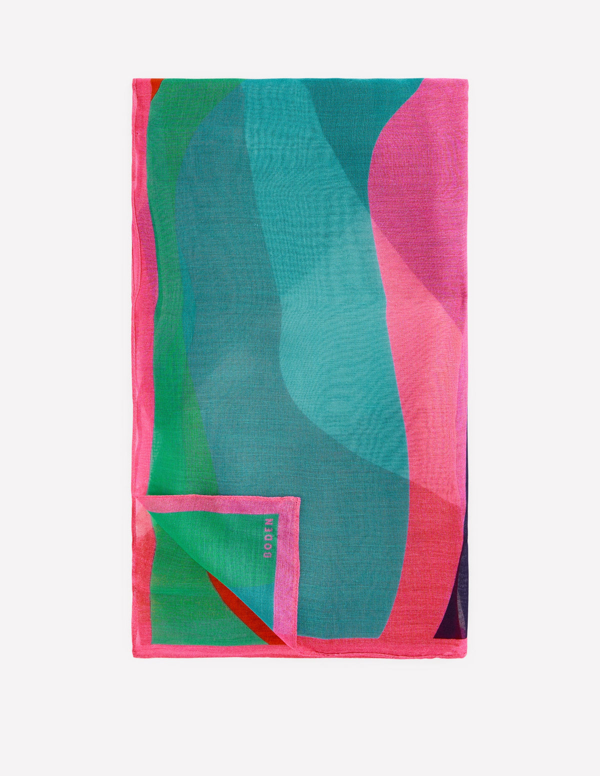 Printed Sarong Scarf-Multi, Rhythmic Wave-6