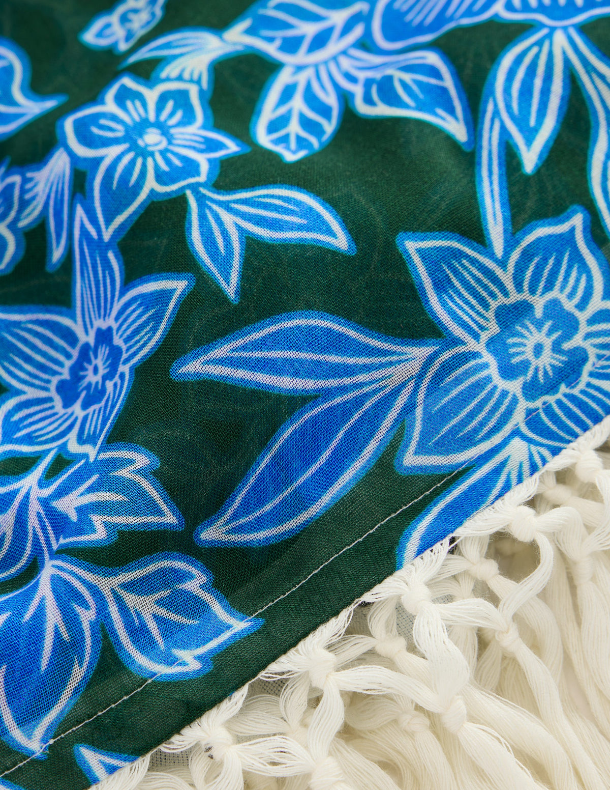 Sarong mit Quasten-Dunkelgrün, Tiger Paradies - Image 3
