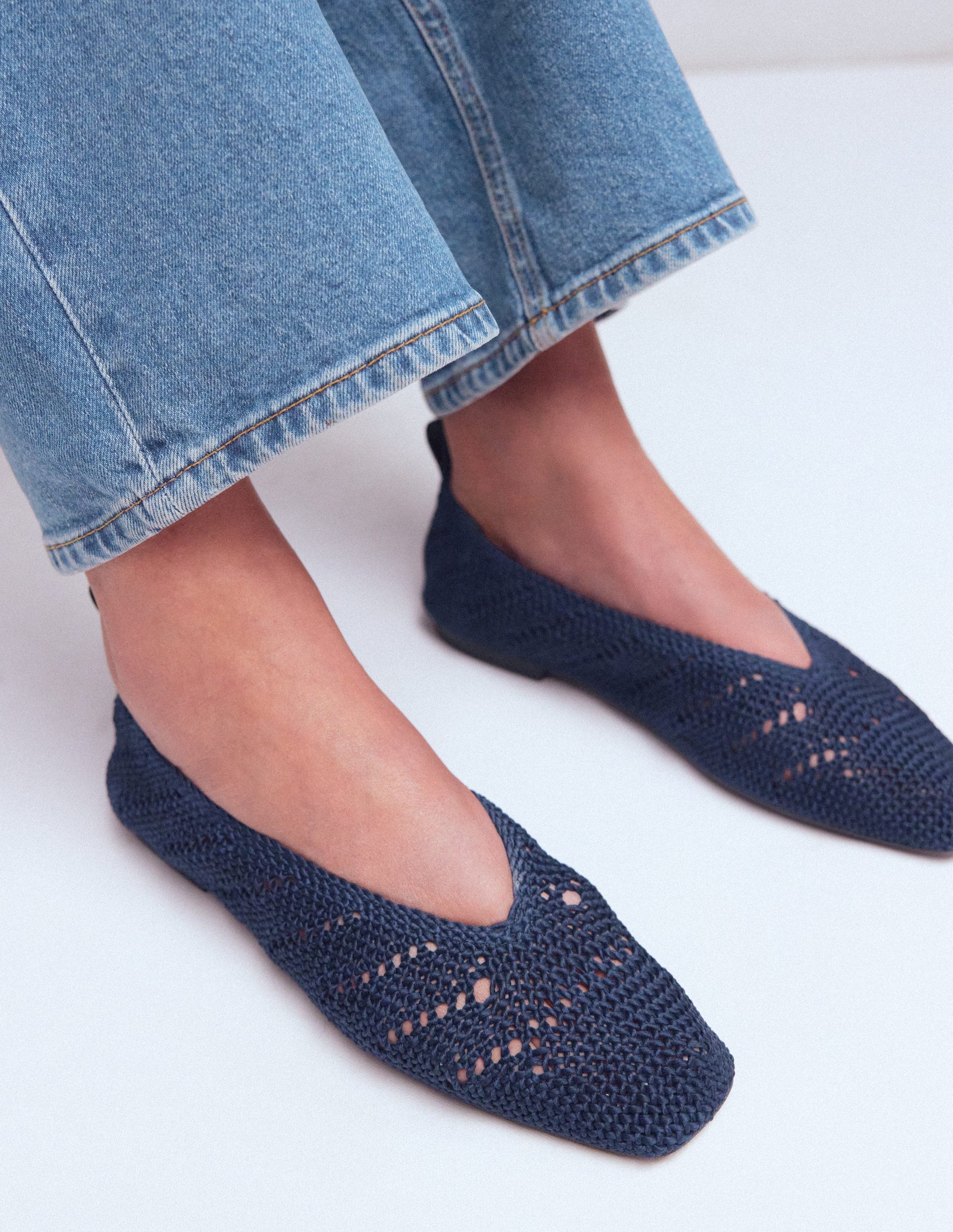 Strick-Ballerinas-Marineblau-2