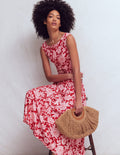 Tamsin Jersey-Midikleid-Intensives Rot, Tigerparadies