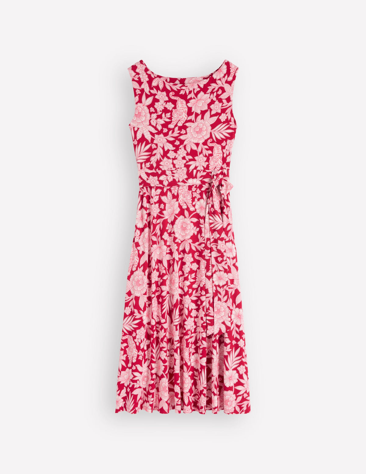 Tamsin Jersey-Midikleid-Intensives Rot, Tigerparadies - Image 5
