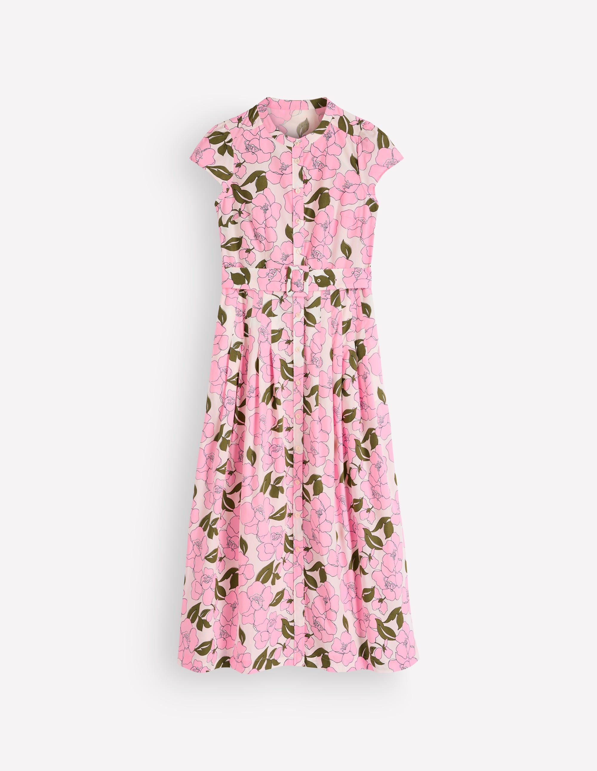 Arabella Maxikleid aus Baumwolle-Rosa Strahlende Blüte - Image 8