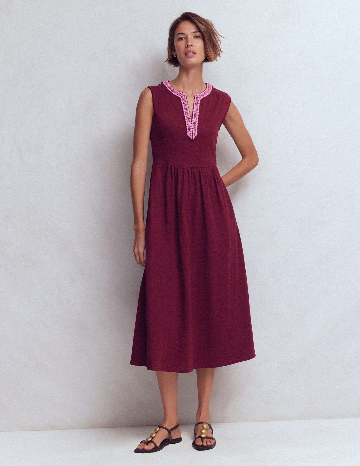May Jersey Midi Dress-Deep Wisteria - Image 1