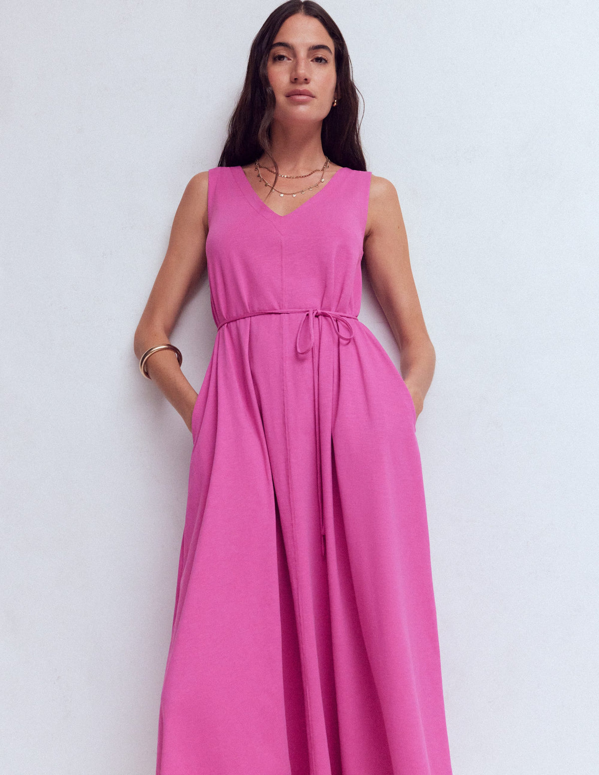 Mia Jersey-Midikleid mit V-Ausschnitt-Passionsblume - Image 5