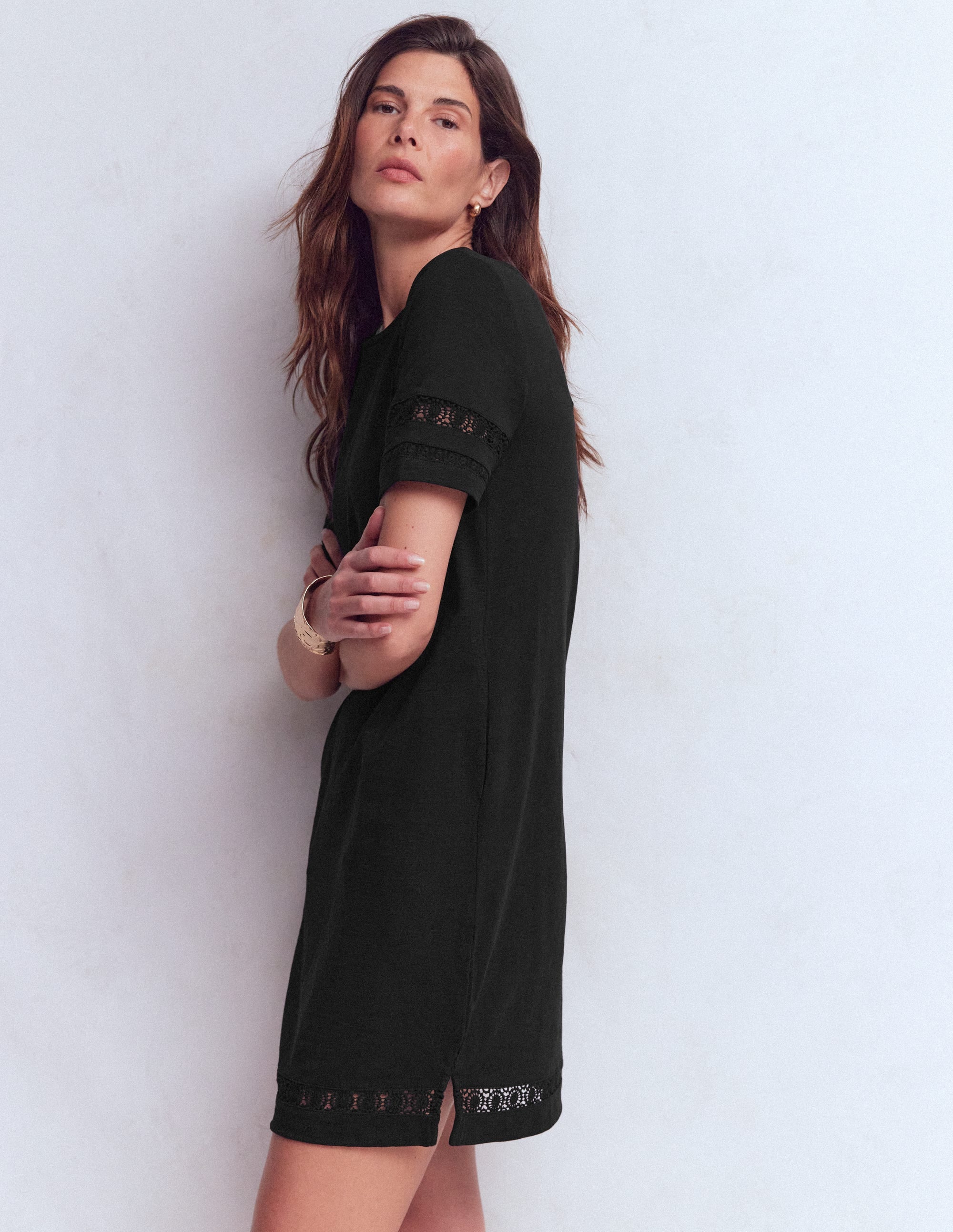 Hattie T-Shirt-Kleid aus Jersey-Schwarz - Image 1