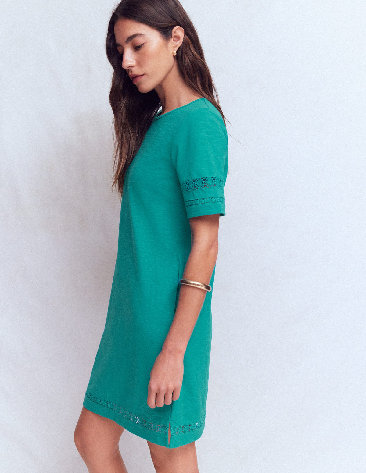 Robe T-shirt Hattie en jersey-Bleu verni-2