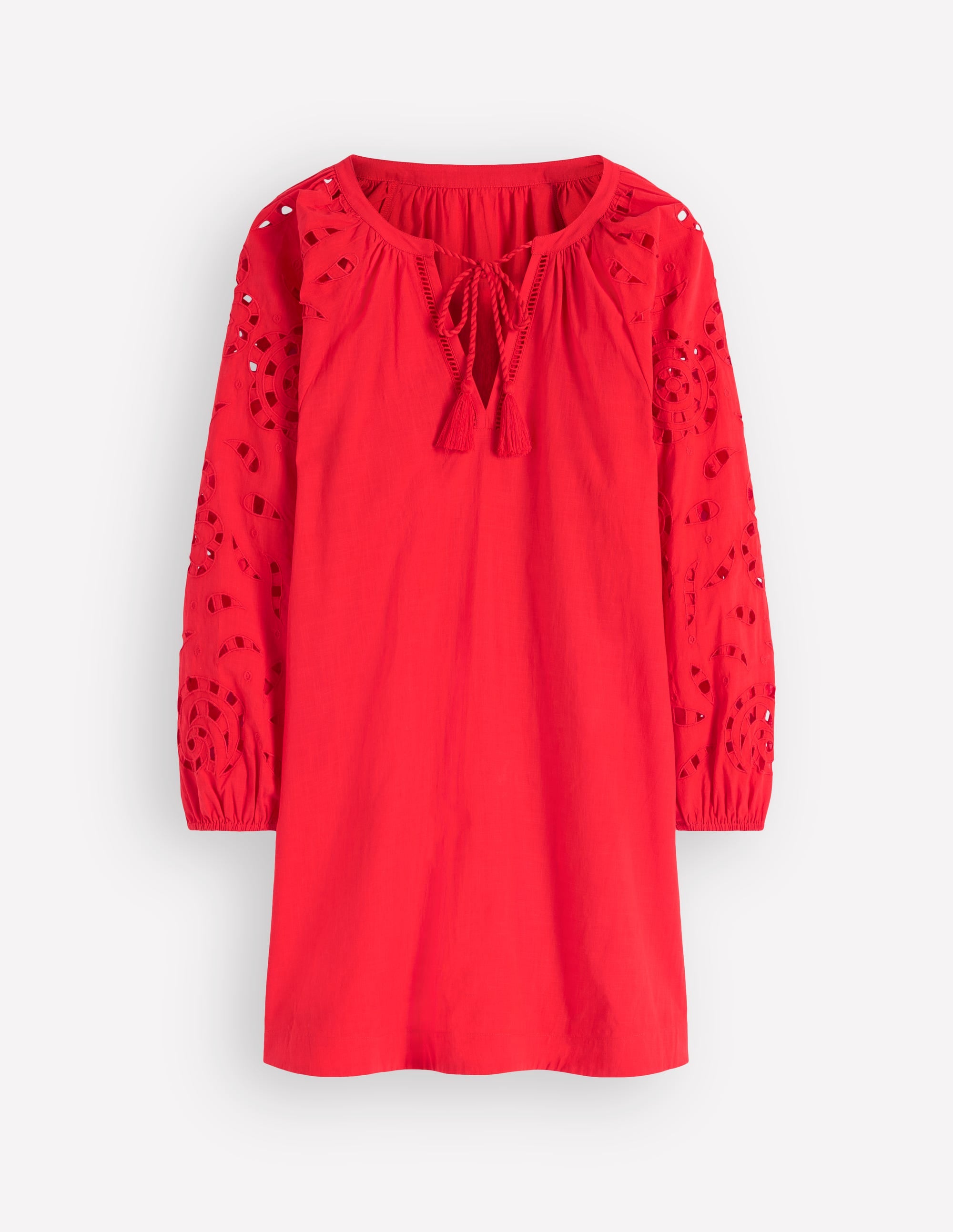 Kaftan mit bestickten Ärmeln-Rot Stickerei - Image 7