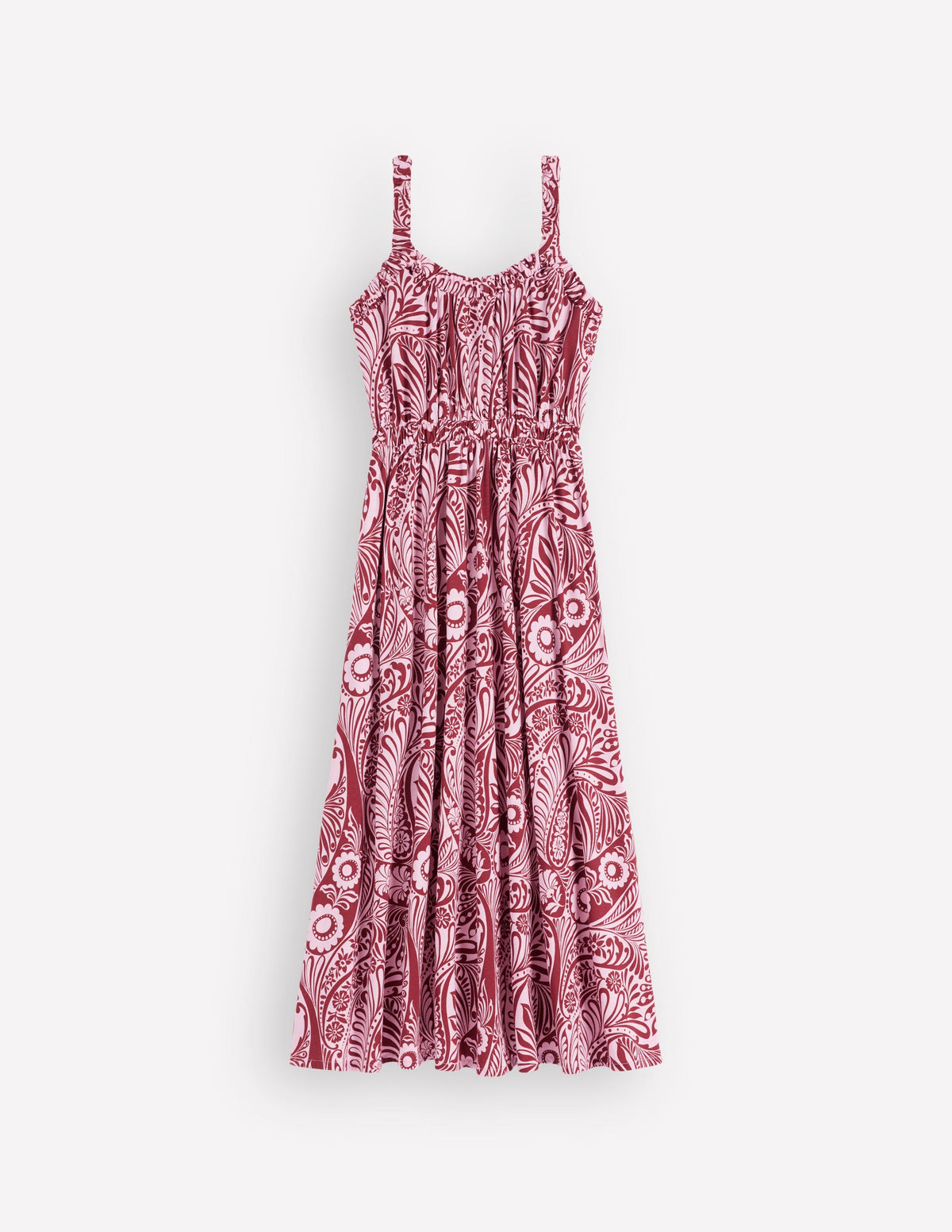 Robe col U en jersey-Rose, motif Enchanted Paisley-6