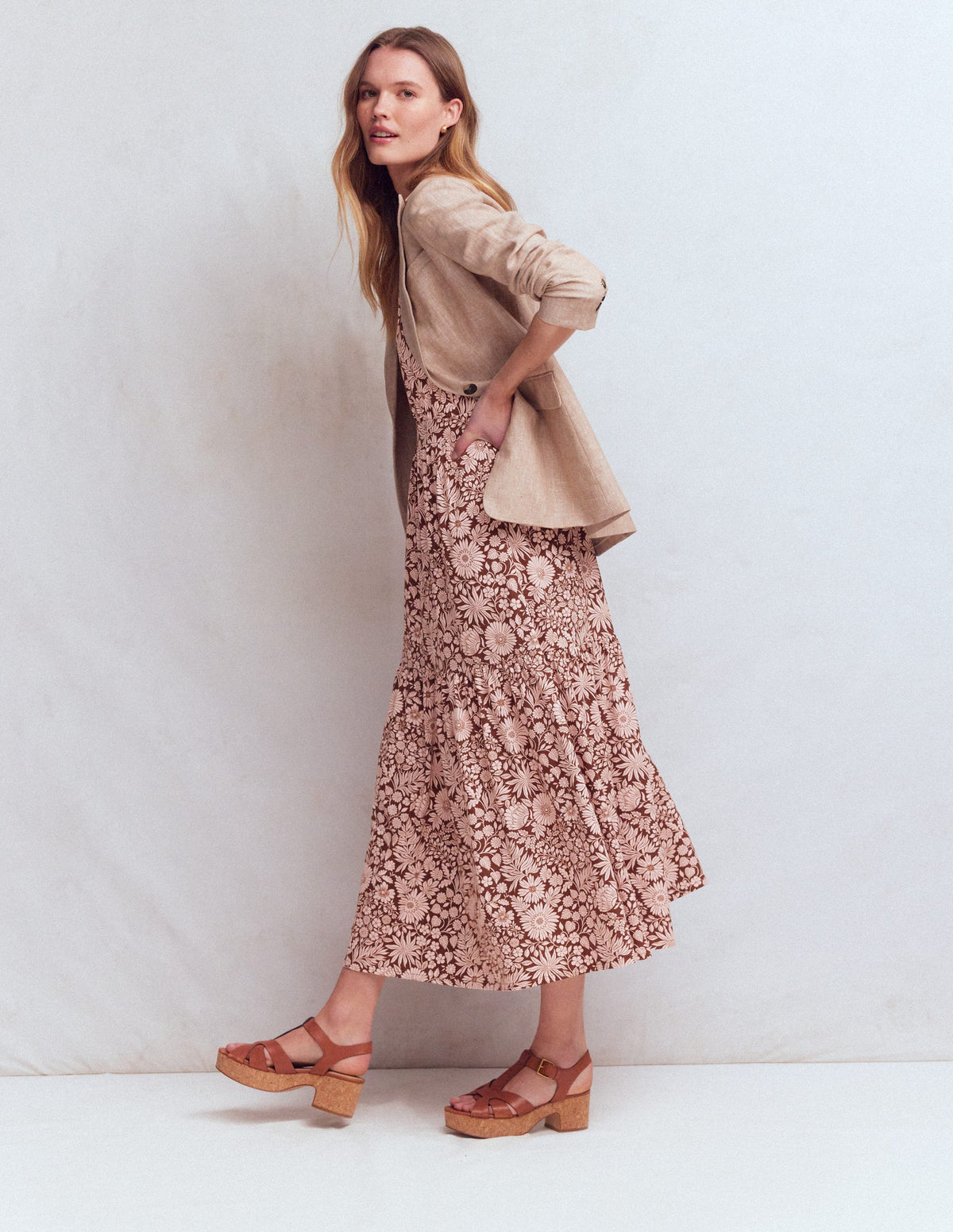 Camalie Jersey-Maxikleid-Umbra, Blühendes Blumenbeet-5