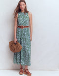 Camalie Jersey Maxi Dress-Green, Elaborate Gardenia