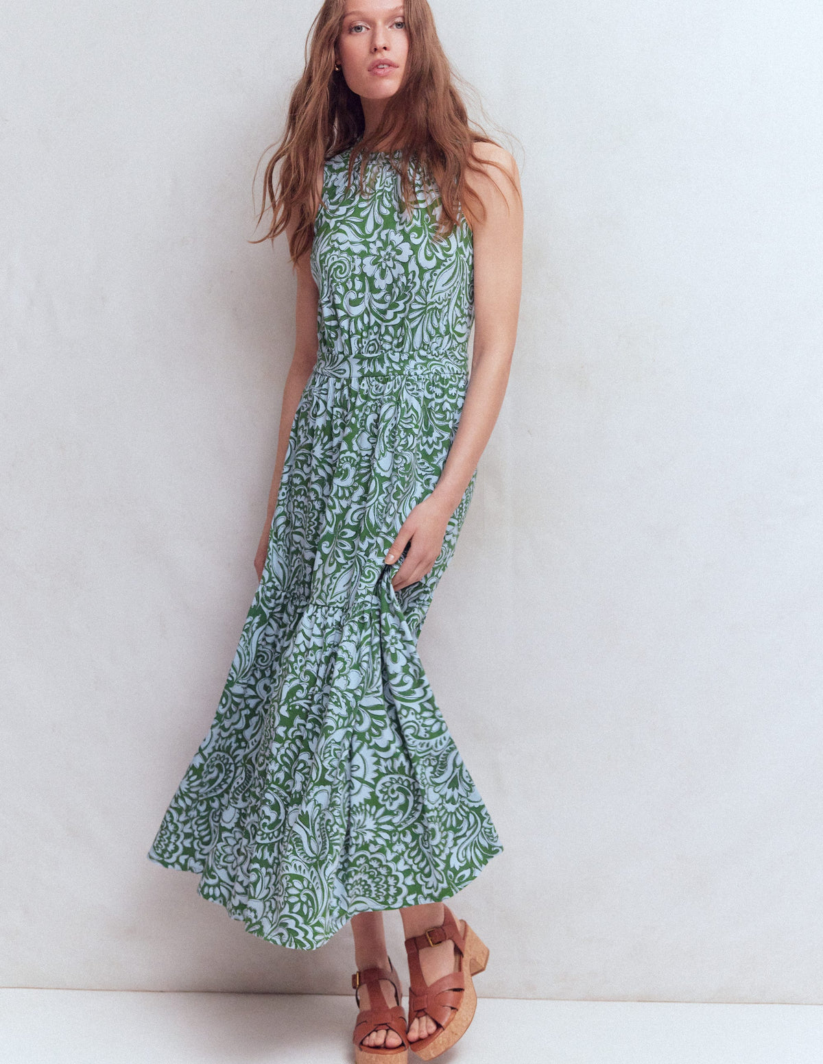 Camalie Jersey Maxi Dress-Green, Elaborate Gardenia-4