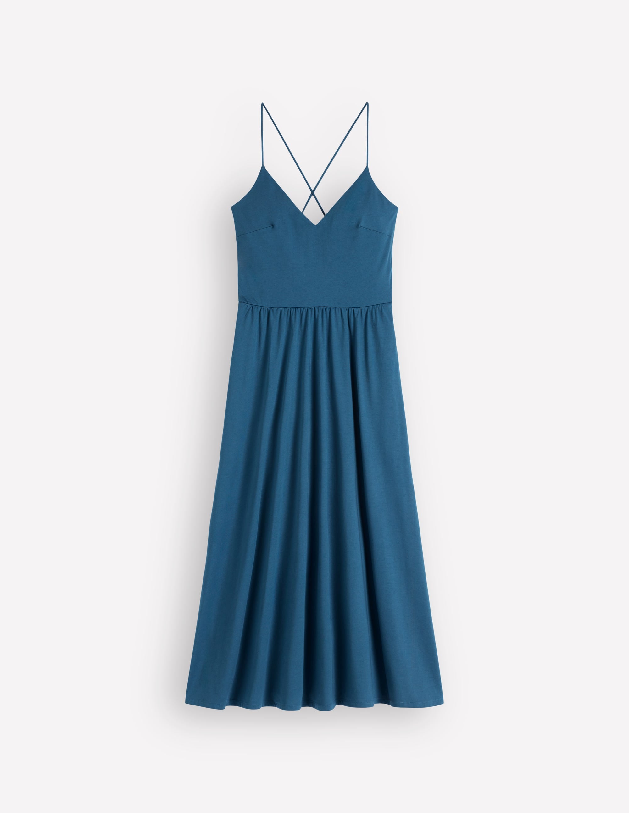 Jerseykleid mit gekreuzten Rückenträgern-Turmalinblau - Image 7