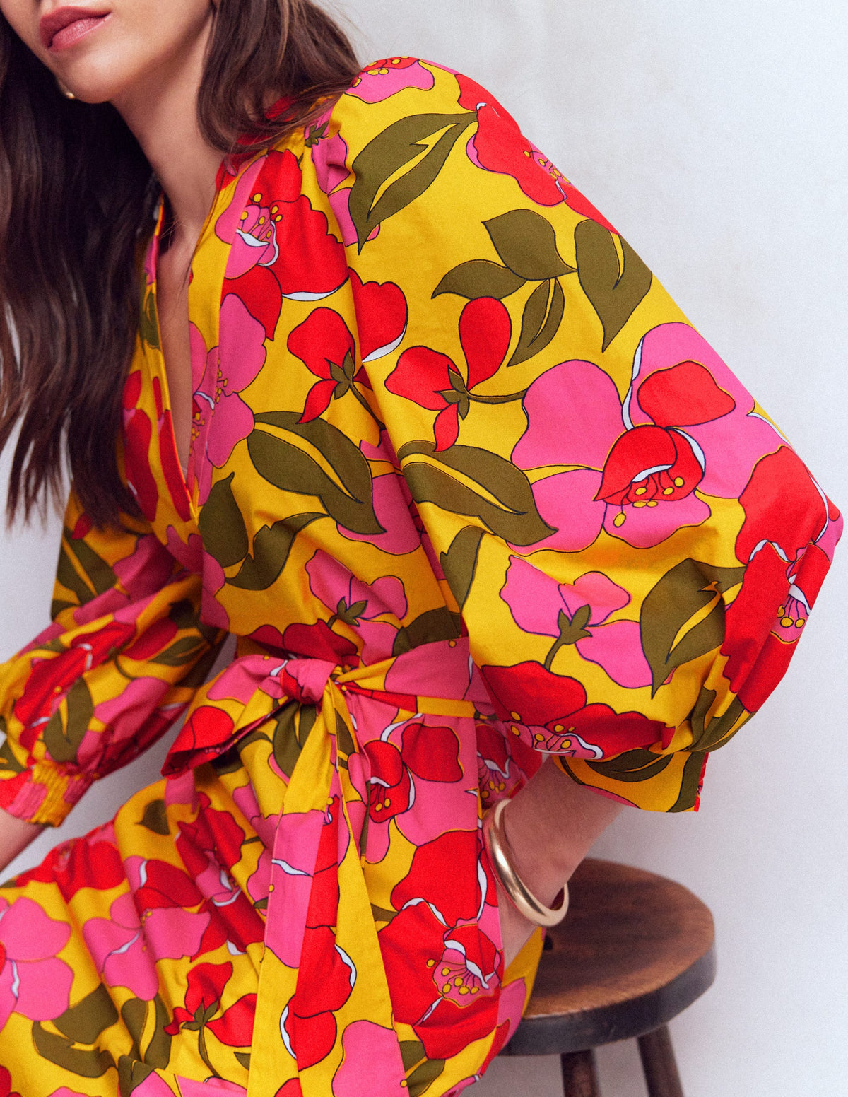 Octavia Baumwollkleid-Gelb, Strahlende Blüte-3