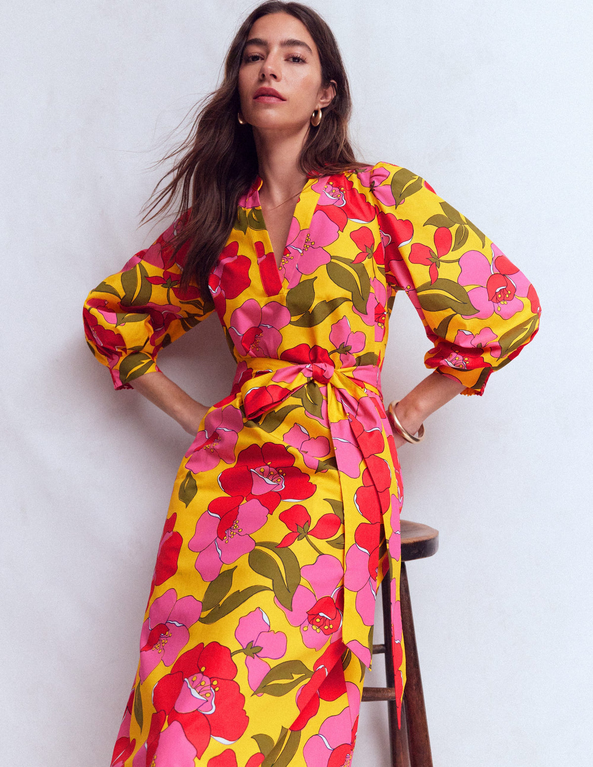 Octavia Baumwollkleid-Gelb, Strahlende Blüte - Image 5