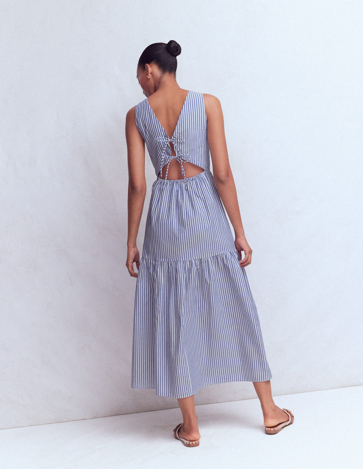 Ärmelloses Popeline-Kleid-Surf the Web Streifen-3