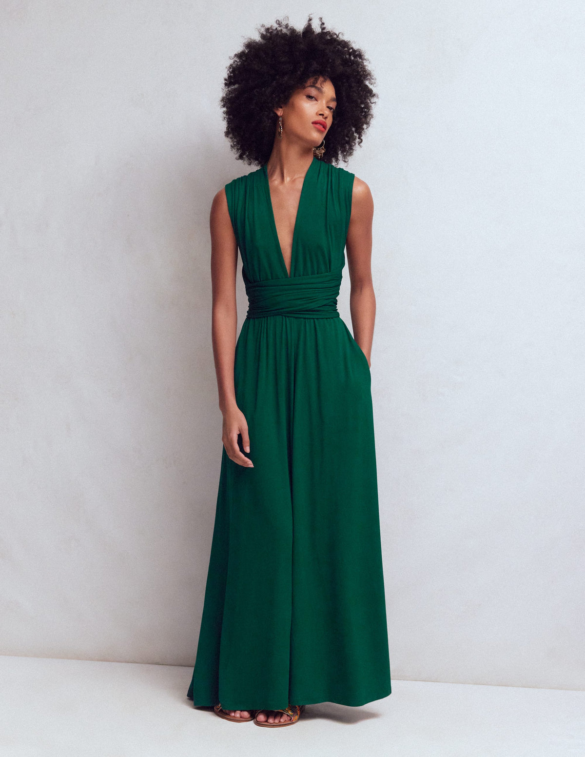 Multiway Jersey Maxi Dress-Emerald Night-1